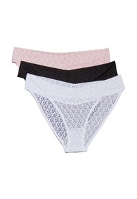 LOW RISE BIKINI 3 PACK  - Kratke gaće - black/classic white/buff pink