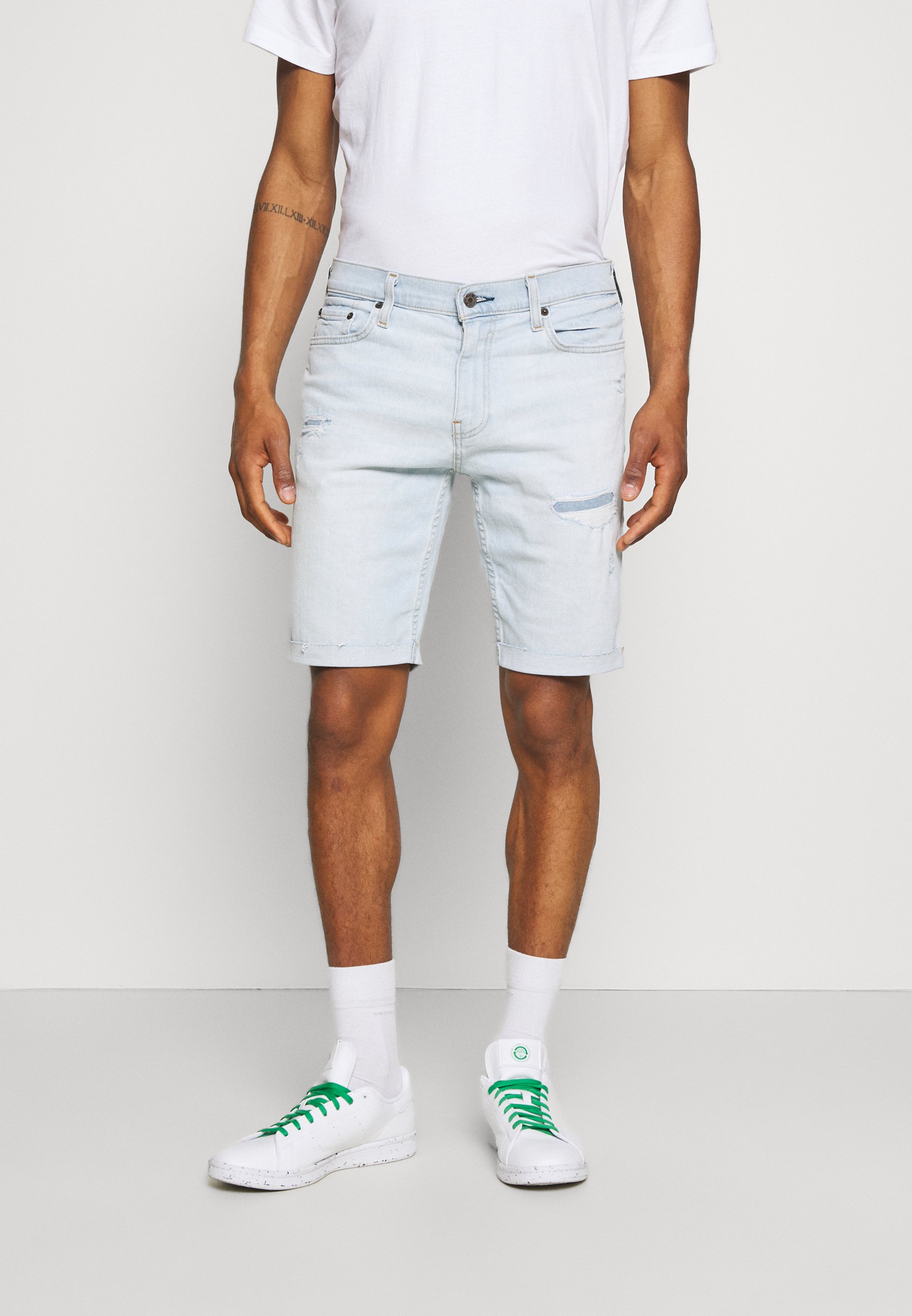 Hollister Co. Shorts vaqueros - extra light destroy/azul claro - Zalando.es