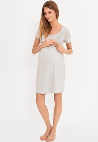 Cool Mama BAMBOO MATERNITY & NURSING  BASIC - Camicia da notte - grey