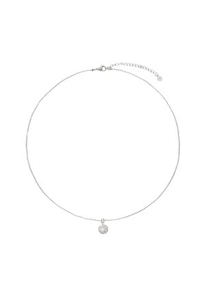 MIDNIGHT CIRCLE WITH RHINESTONES - Ketting - zilverkleurig
