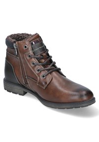 TOM TAILOR Bottines à lacets - braun cognac