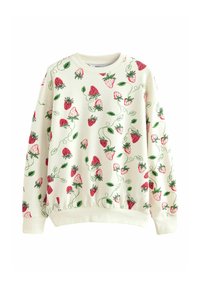 Unselected, red graphic strawberry print