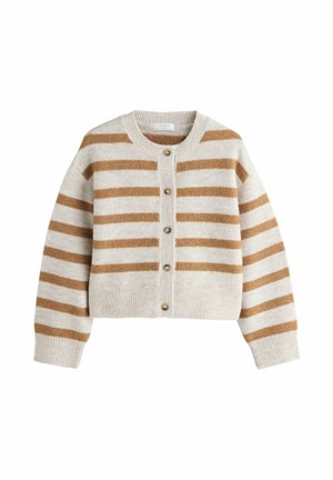 REGULAR FIT - BUTTON UP - Cardigan - neutral stripe