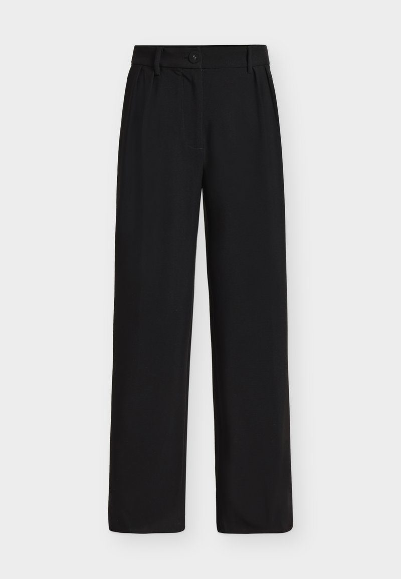 Bardot SLOANE SATIN DETAIL PANT - Stoffhose - black/schwarz - Zalando
