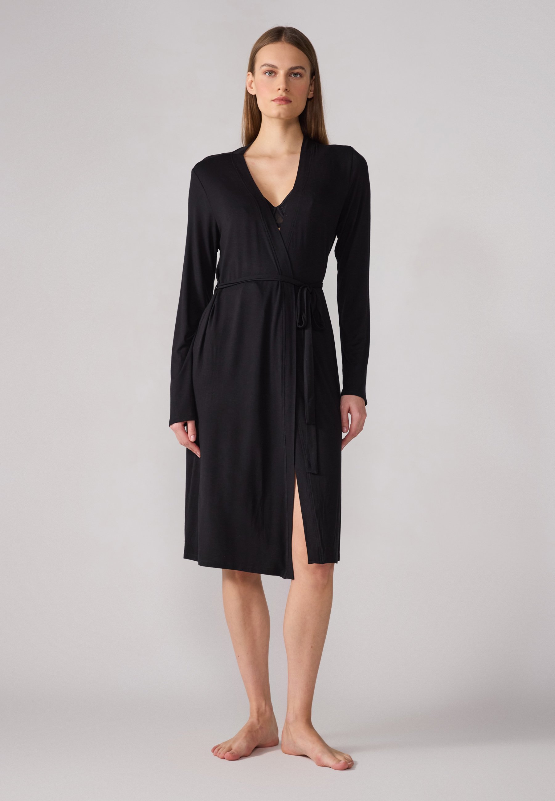 Anna Field LIGHTWEIGHT JERSEY ROBE - Dressing gown - black - Zalando.ie Anna Field LIGHTWEIGHT JERSEY ROBE - Dressing gown - black - Zalando.ie