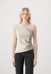 Gina Tricot ONE SHOULDER DRAPY - Top - beige