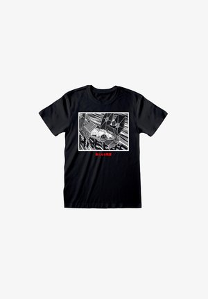 Henry Tiger STAR WARS TIE FIGHTER SQUARE - Triko s potiskem - black