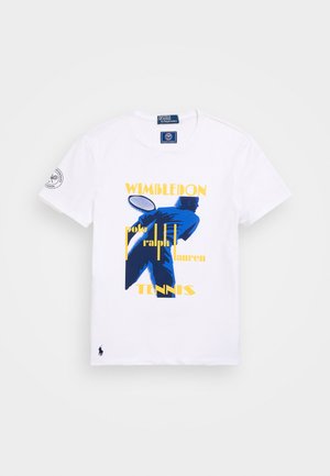 Polo Ralph Lauren TEE SHORT SLEEVE - Apdrukāts T-krekls - ceramic white