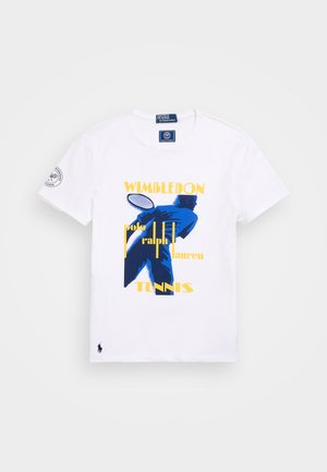 Polo Ralph Lauren TEE SHORT SLEEVE - Nyomott mintás póló - ceramic white