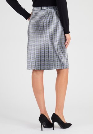 MILANO - Jupe crayon - bleu pied de poule