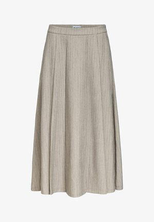 Object, MIDI SKIRT PLEATED - Jupe plissée - light grey melange