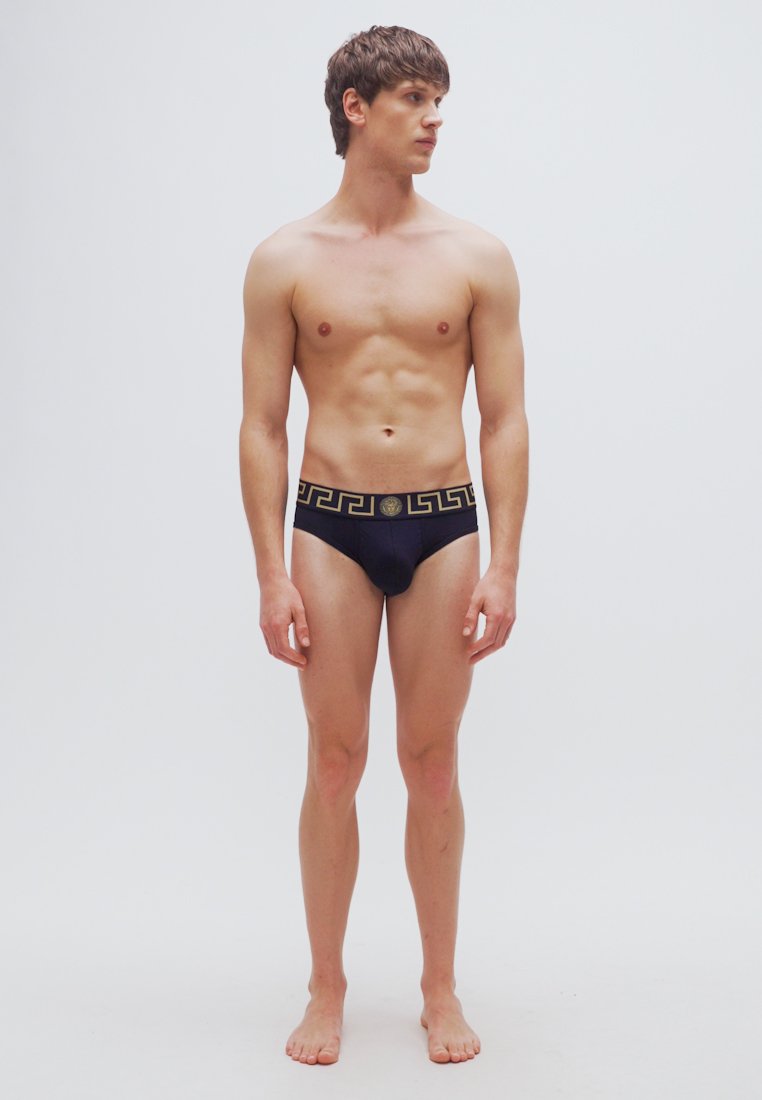 Versace UNDERPANTS LOW RISE - Briefs - blue/gold-coloured/dark