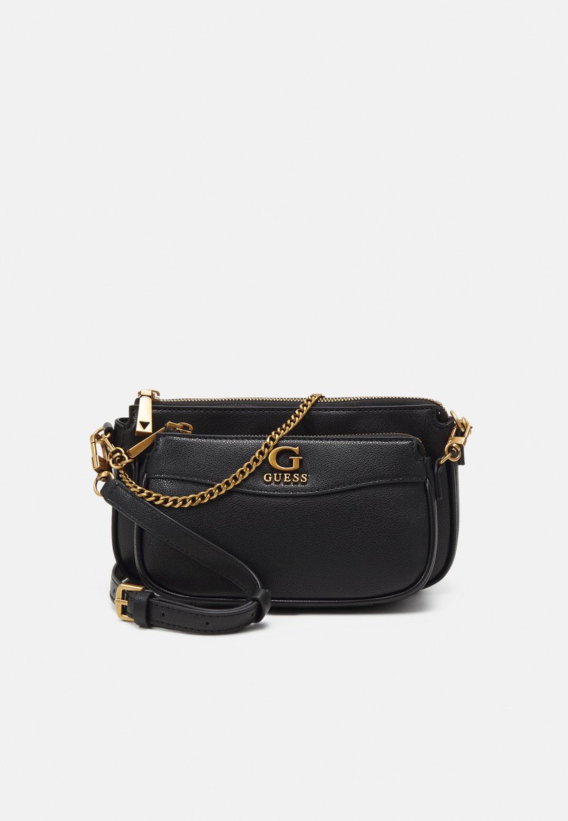 Guess NELL DOUBLE POUCH CROSSBODY SET Across body bag black