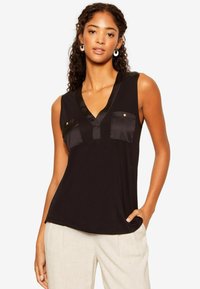 Friends Like These MIX V NECK POCKET SLEEVELESS - REGULAR FIT - Felső - black