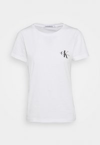 Calvin Klein Jeans MONOLOGO SLIM TEE 2 PACK - T-shirt básica - crushed orange/bright white