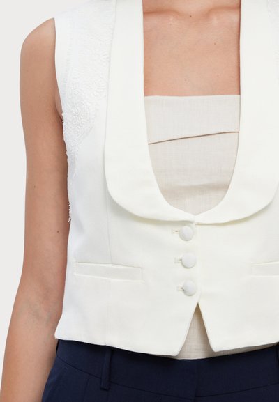 The Kooples GILET - Weste - ecru