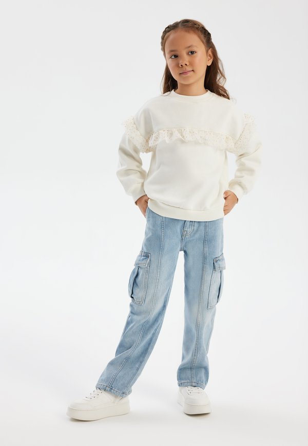 CREW NECK WITH FRILLS  - Sweatshirt