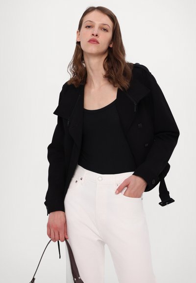 Agolde 90'S PINCH WAIST CROP - Laisvo kirpimo džinsai - marshmallow clean white