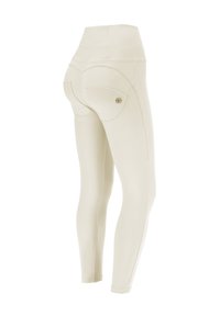 Freddy PUSH UP SUPERSKINNY VITA ALTA CON ZIP - Leggings - white