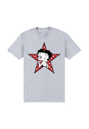 BETTY BOOP WINK POLKA DOT STAR - Camiseta estampada - heather grey