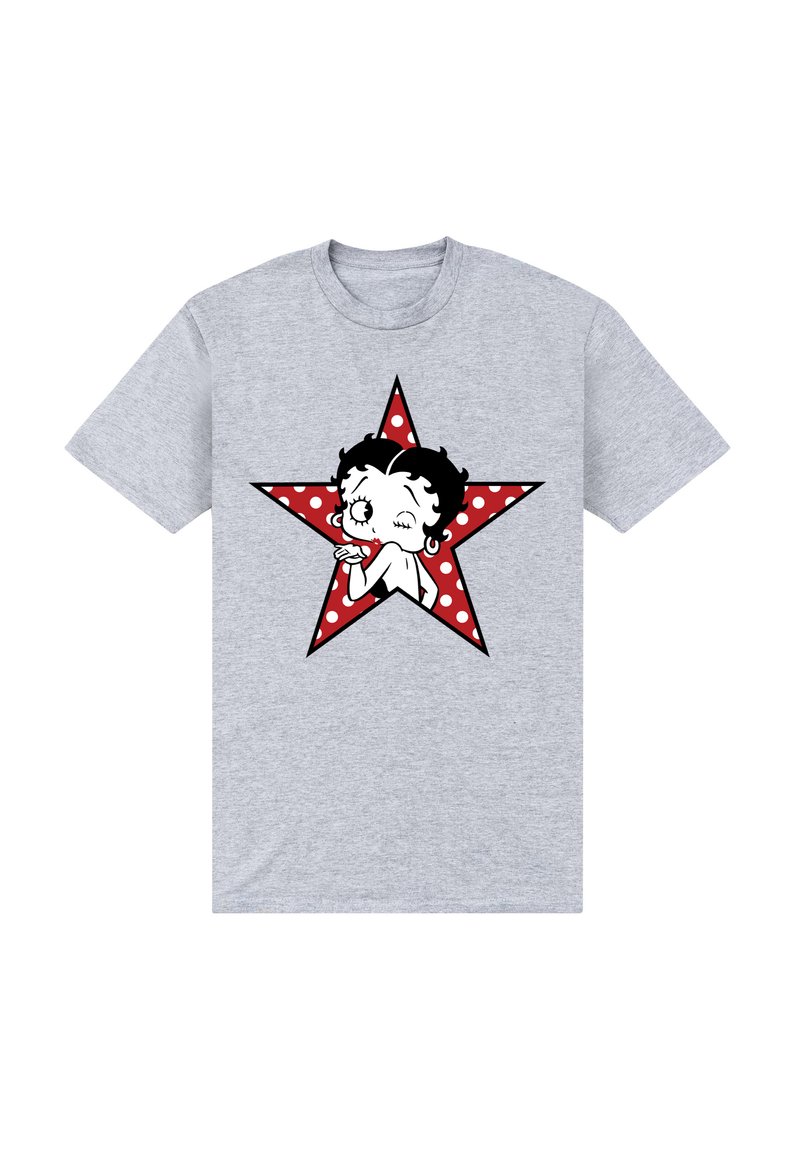 Henry Tiger BETTY BOOP WINK POLKA DOT STAR - Camiseta estampada - heather grey