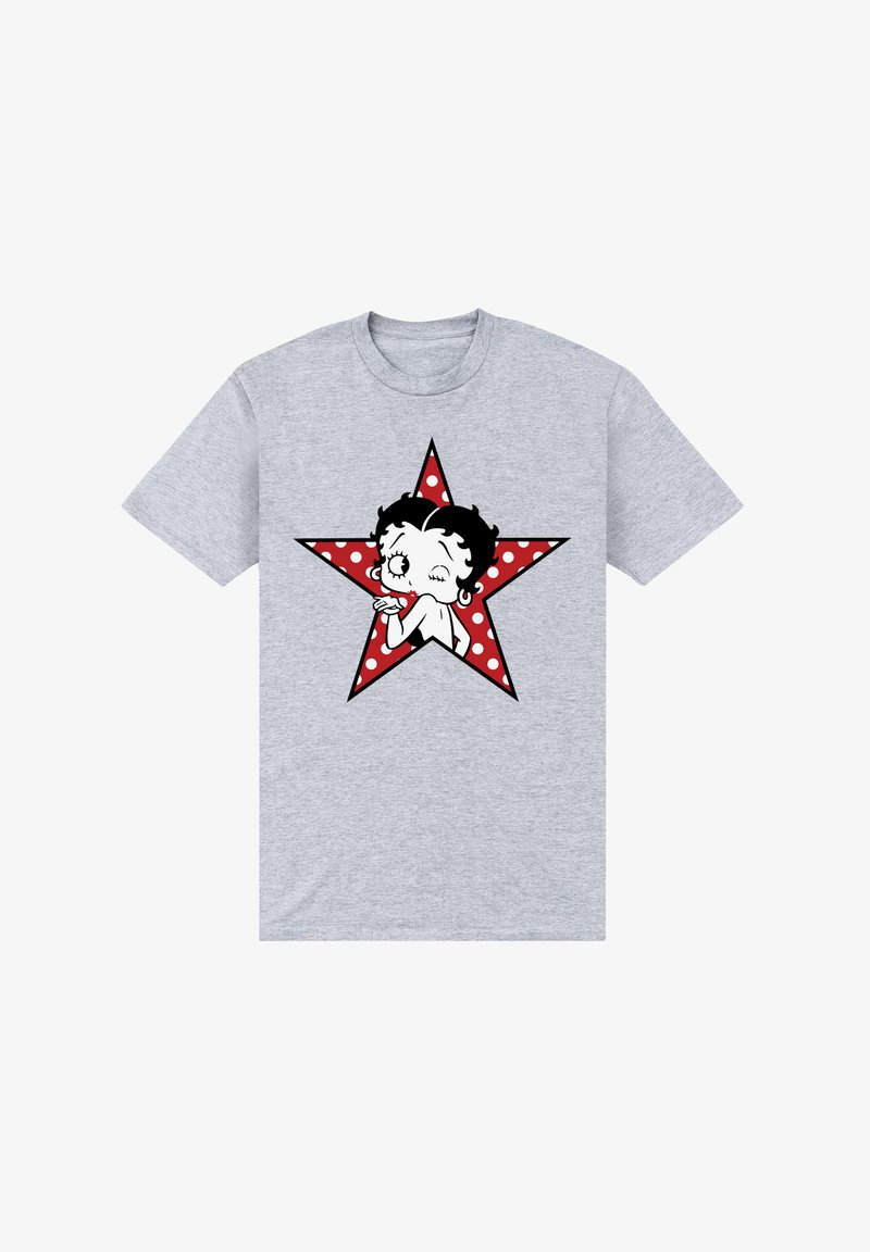 Henry Tiger BETTY BOOP WINK POLKA DOT STAR - Camiseta estampada - heather grey