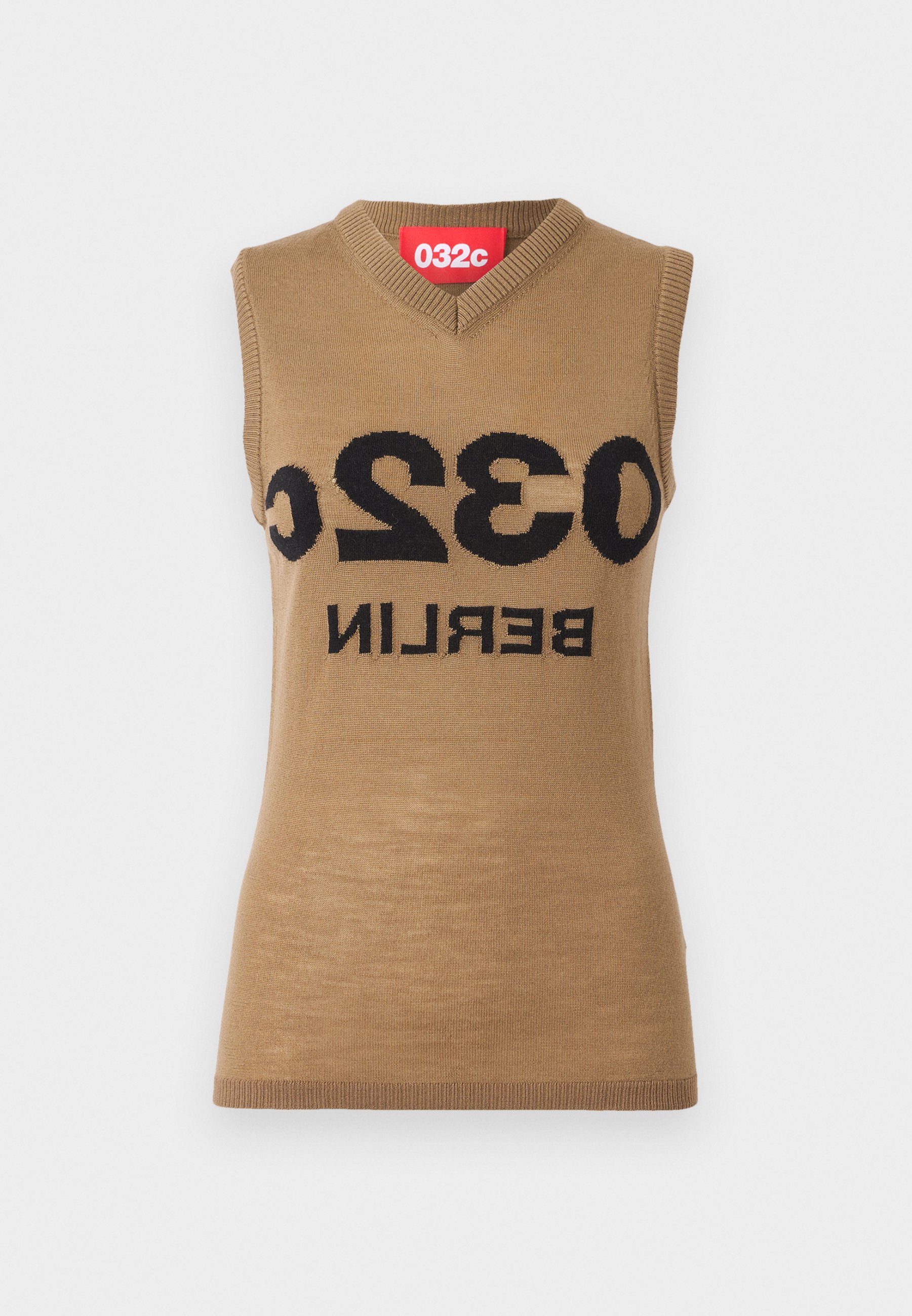 【未使用】MEDI CONCEPT LOGO KNIT TANK TOP 032c SELFIE TANK - Top - sepia grey/dark grey - Zalando.co.uk