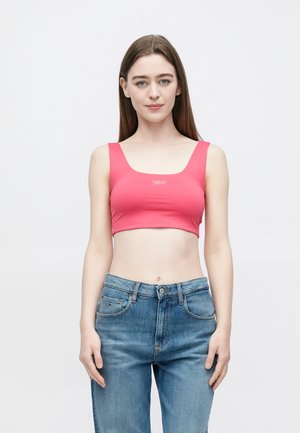 Tommy Jeans SLIM SCRIPT TANK - Viršus - vintage cerise