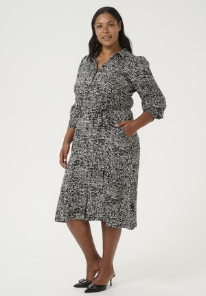 PRINTED - Shirt dress - black turtledove graphic dot