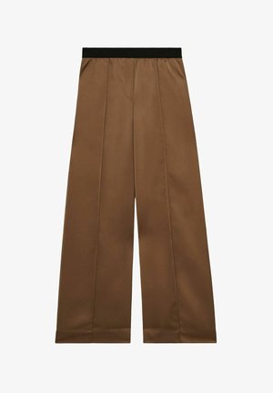 Reiss ELSIE WIDE LEG ELASTIC WAIST - Pantaloni - taupe neutral