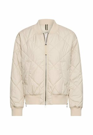 camel active, ÜBERGROSSE BOMBERJACKE MIT BEDRUCKTEM FUTTER - Vinterjakker - oak