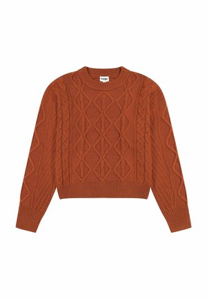 Wrangler, CABLE KNIT SWEATER - Maglione - gingerbread