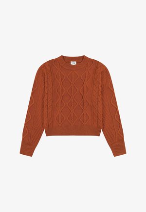 Wrangler, CABLE KNIT SWEATER - Maglione - gingerbread