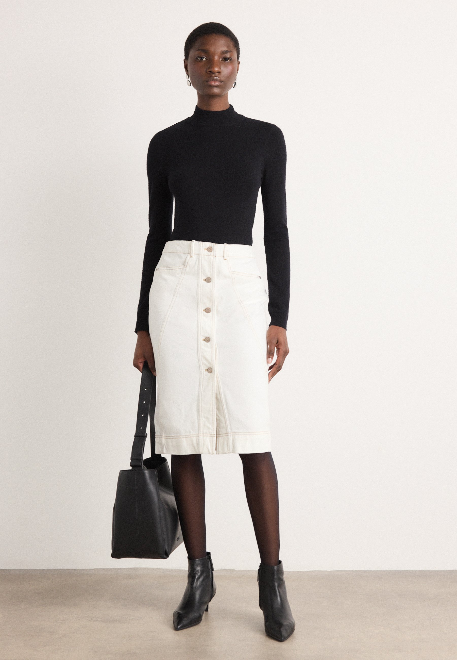 BOSS VARLINA - Denim skirt - open white/white - Zalando.co.uk
