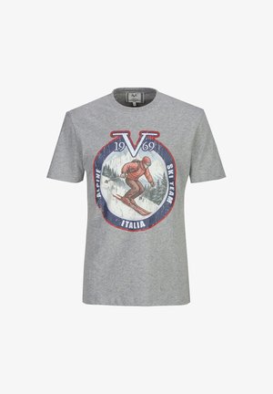 19V69 Italia, 19V69 ITALIA T-SHIRT RAFAEL WINTERSPORTS - T-shirt print - grey melange