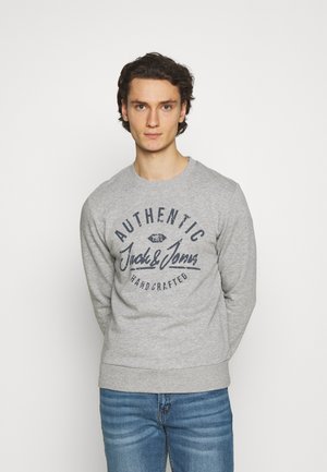 JJHERO CREW NECK - Sweatshirt - light grey melange