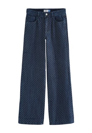 EMBELLISHED WIDE - Flared Jeans - rinse blue