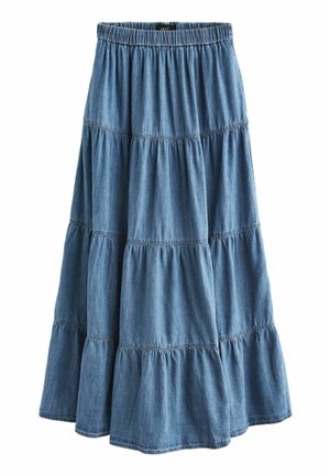 TIERED LIGHTWEIGHT - Fustă maxi - blue