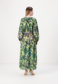 Pinko OLD LOVE ABITO STAMPA FOGLIE  - Rochie de zi - yellow/pink