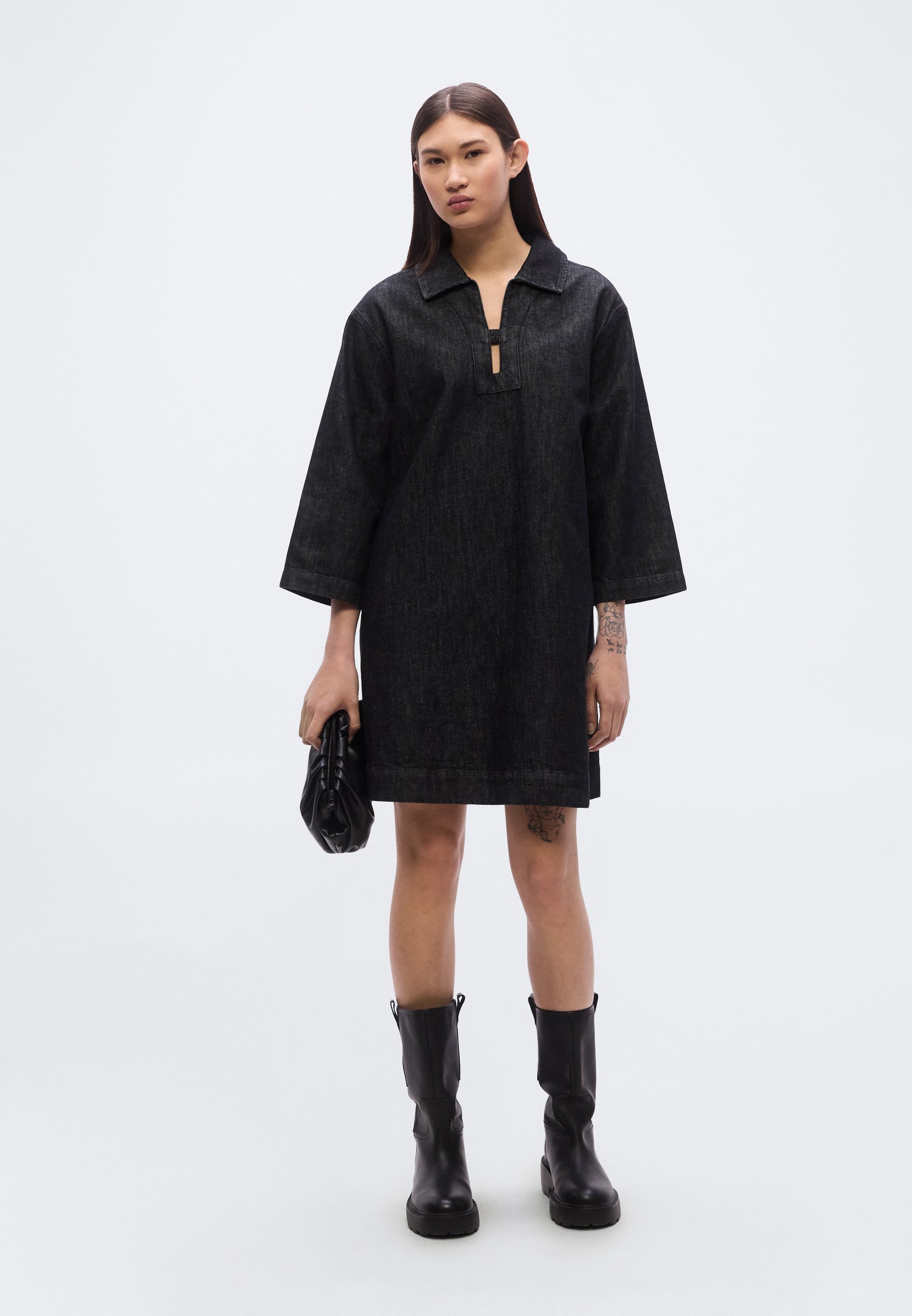 Barbour MYRA MINI DRESS - Denim dress - black denim - Zalando.ie