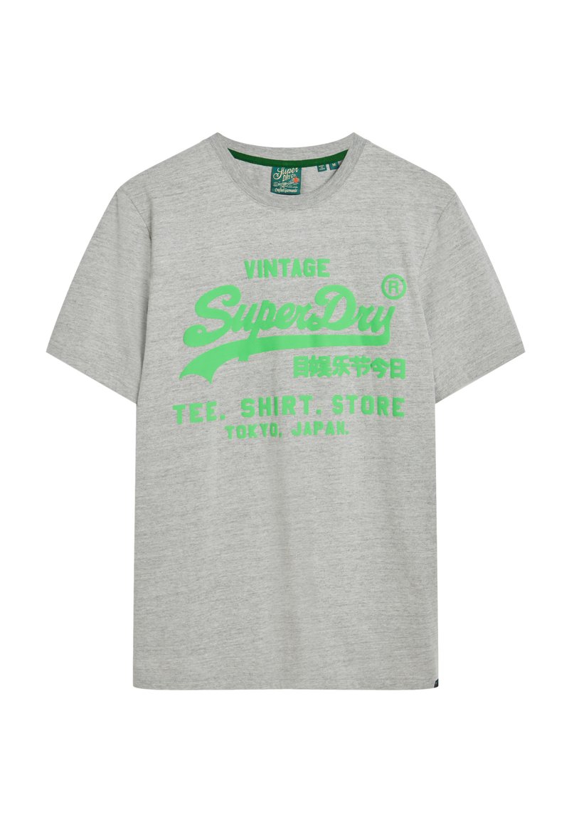 Superdry & Co T-shirt print grijs gemêleerd Superdry & Co T-shirt print grijs gemêleerd