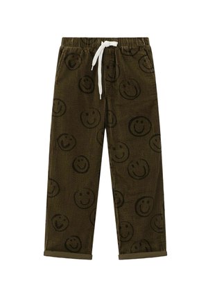 MIT SMILEY - Pantalon classique - dunkelgrün