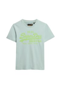 Superdry & Co VINTAGE LOGO NEON - Camiseta estampada - harbour grey