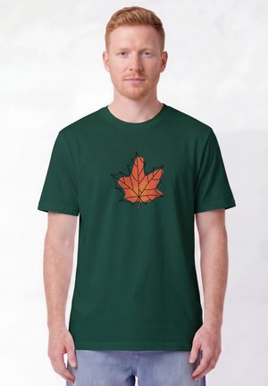 watapparel, HERBST UNISEX - T-shirt print - glazed green