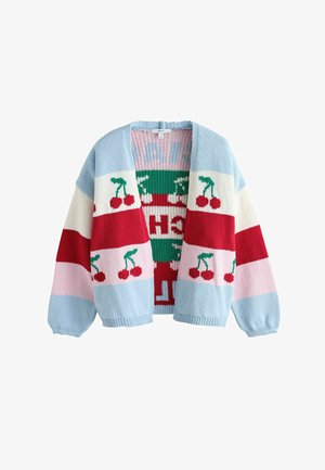 Next, REGULAR FIT - CHERRY BACK GRAPHIC CHUNKY KNIT CARDIGAN - Kardigan - multi stripe