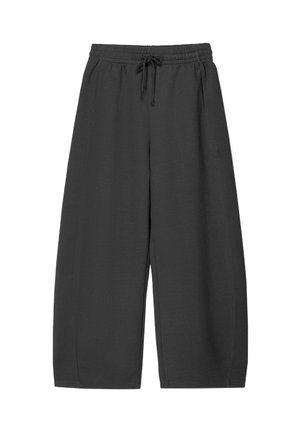 Bershka PLUSH BARREL - Pantaloni sportivi - dark grey