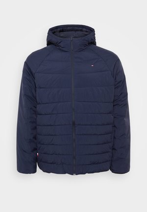 Tommy Hilfiger MIX QUILT HOODED JACKET - Winter jacket - desert sky