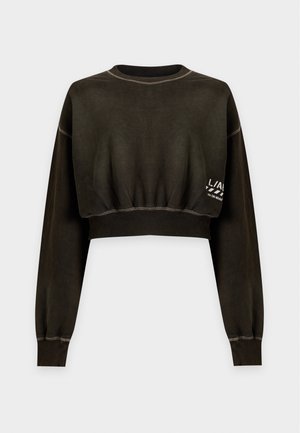 L/AB c/o Off-White, CROP CREW - Sweatshirt - black night