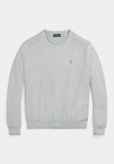 Polo Ralph Lauren MESH KNIT COTTON CREWNECK JUMPER - Pullover - andover heather