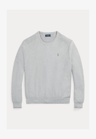 Polo Ralph Lauren MESH KNIT COTTON CREWNECK JUMPER - Pullover - andover heather